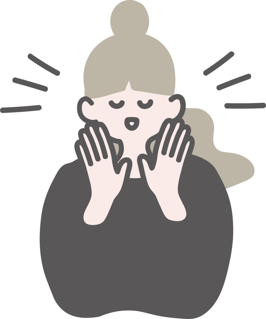 よびかけをする女性のイラスト